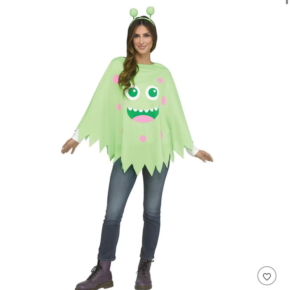 Fun world monster poncho adult costume. NWT one size